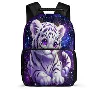 TPISLI Boys Girls Tiger Motif Backpack for School, Animal Pattern Rucksack 8-12 Years, Sturdy Book Bag, Soft Felt Details, Short Trips, Everyday Use