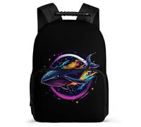 TPISLI Boys Girls Whale Design Backpack Ages 6-10 Marine Life Bookbag for Kids and Teens School Years 1-4, Adjustable Straps Sturdy Handle Travel Daily Use