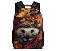TPISLI Boys Hedgehog Backpack for School, Cute Little Animal Rucksack Primary Age 6-11, Sturdy Book Bag, Soft Felt Details, Short Trips, Everyday Use
