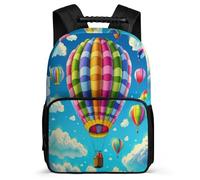 TPISLI Boys Hot-air Balloon Backpack for School Colorful Scenery Bookbag School Years 2-5 Primary Classes, Adjustable Straps Soft Felt Details Daily Essentials