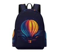 TPISLI Boys Hot Air Balloon Print Backpack Children's School Bookbag Travel Bag Multicoloured Rucksack Large Capacity Travel Rucksack Student School Bookbag for Kids Boys Girls