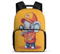 TPISLI Boys Kawaii Elephant School Bag Primary Age 6-11, Animal Elephant Backpack for Girls Boys, Durable Rucksack, Sturdy Handle, Outdoor Travel, Day Trips