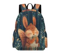 TPISLI Boys Kawaii Squirrel School Backpack Girls Rucksack Animal Motif Ages 7-11 Book Bag for Junior School, Durable 14 Inch Laptop Bag for Outdoor Trips and Classes