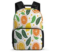 TPISLI Boys Lemon Pattern Backpack for School Fruit Motif Bookbag School Years 2-5 Primary Classes, Adjustable Straps Soft Felt Details Daily Essentials