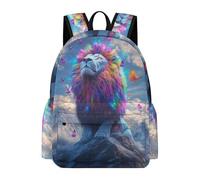 TPISLI Boys Lion Daypack Girls Animal Lion Backpack School Years 5-9 Trendy Lightweight for Weekend Trips Outdoor Gift, 15.6 Inch Laptop Backpack Roomy Book Bag