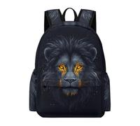 TPISLI Boys Lion Illustration Backpack Children's School Bookbag Travel Bag Animal Design Rucksack Large Capacity Travel Rucksack Student School Bookbag for Kids Boys Girls