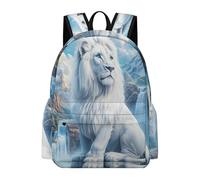 TPISLI Boys Lion Pattern Daypack Girls Animal Lion Backpack School Years 5-9 Trendy Lightweight for Weekend Trips Outdoor Gift, 15.6 Inch Laptop Backpack Roomy Book Bag