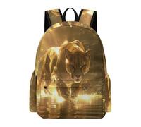 TPISLI Boys Lion School Backpack Girls Rucksack Lion Animal Ages 10-16 Book Bag for Senior Classes, Trendy 13.3 Inch Laptop Rucksack for Autumn Trip and Study Days
