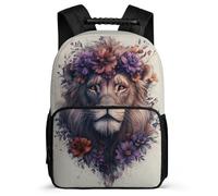 TPISLI Boys Lion School Bag Primary Age 6-11 Animal Design Rucksack for Boys Girls Primary Classes, Soft Felt Details Lightweight Back to School Gift