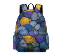TPISLI Boys Marble Pattern Back pack Girls Stone Block Motif Rucksack 11-16 Years 15.6 Inch Laptop Backpack, Large Capacity for School Trips Holiday Gift Outdoor Activity