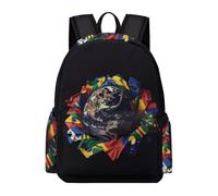 TPISLI Boys National Flag Design Backpack Girls World Map Design Back pack Year 7-10 Cool Durable for Autumn Trip Travel Birthday Gift, 14 Inch Laptop Backpack Outdoor Activity