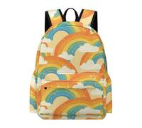TPISLI Boys Rainbows School Backpack Girls Rucksack Rainbows Motif Ages 10-16 Book Bag for Senior Classes, Trendy 11.6 Inch Laptop Daypack for Daily Lessons and Weekend Travel