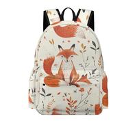 TPISLI Boys Rucksack Fox Pattern Girls School Backpack Animal Year 4-7 Bag for Primary Classes, Fashion Travel Bag for Books, Lessons and Travel and Outdoor Study Days