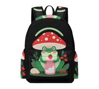TPISLI Boys Rucksack Frog Motif Girls School Backpack Small Animal Year 4-7 Bag for Primary Classes, Fashion Travel Bag for Books, Lessons and Travel and Outdoor Study Days