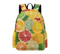 TPISLI Boys Rucksack Lemon Girls School Backpack Colorful Fruit 11-16 Years Bag for Secondary Students, Fashion 15.6 Inch Laptop Bag for Books and Outdoor Use