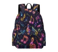 TPISLI Boys Rucksack Musical Notes Girls School Backpack Music Lover Year 4-7 Bag for Primary Classes, Fashion Travel Bag for Books, Lessons and Travel and Outdoor Study Days