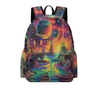 TPISLI Boys Rucksack Planet Girls School Backpack Colored Cosmos Age 7-13 Bag for Daily Classes, Fashion 15.6 Inch Laptop Backpack for Travel and Daily Use and Outdoor Study Days