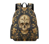 TPISLI Boys Rucksack Skull Design Girls School Backpack Skeleton Year 4-7 Bag for Primary Classes, Fashion Travel Bag for Books, Lessons and Travel and Outdoor Study Days