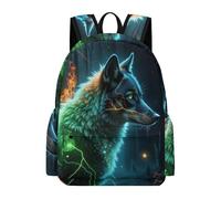 TPISLI Boys Rucksack Wolves Design Girls School Backpack Animal Wolf 11-16 Years Bag for Secondary Students, Fashion 15.6 Inch Laptop Bag for Books and Outdoor Use