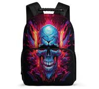 TPISLI Boys Skeleton Print Rucksack 7-11 Year Olds Skull School Bag for Boys Girls Primary Classes, Soft Felt Details Padded Back Outdoor Day Trips
