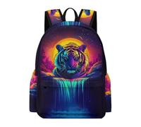 TPISLI Boys Tiger Daypack Girls Animal Tiger Backpack School Years 5-9 Trendy Lightweight for Weekend Trips Outdoor Gift, 15.6 Inch Laptop Backpack Roomy Book Bag