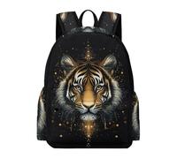 TPISLI Boys Tiger Motif School Backpack Girls Rucksack Animal Ages 10-16 Book Bag for Senior Classes, Trendy 11.6 Inch Laptop Daypack for Daily Lessons and Weekend Travel