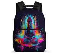 TPISLI Buddha Backpack for Boys Primary Age 6-11 Buddhism Rucksack for Kids and Teens Primary Classes, 1680D Fabric Side Pockets School Travel