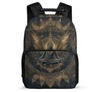 TPISLI Buddha Daypack for Kids and Teens Age 5-10 Buddhism School Bag for Girls Boys Year 2-5, Adjustable Straps 1680D Fabric Back to School Gift