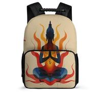 TPISLI Buddha Design School Backpack for Kids and Teens Junior School Buddhism Rucksack Primary Age 6-11 Kids, Padded Back Soft Felt Details Birthday Gift