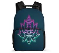 TPISLI Buddha Lotus Backpack for Kids and Teens Primary Classes Buddhism School Bag 7-11 Year Olds Children, Lightweight Padded Back Outdoor Day Trips