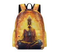 TPISLI Buddha School Bag for Boys Girls Ages 8-12 Backpack Buddhism Rucksack for Study Days, Modern 15.6 Inch Laptop Backpack for Study Days and Travel and Everyday Lessons