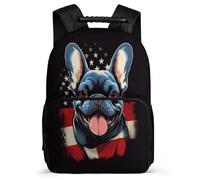 TPISLI Bulldog Dog Backpack for Children 8-12 Years Animal Puppy Daypack for Girls Boys Junior School, Soft Felt Details Sturdy Handle Back to School Gift