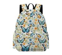 TPISLI Butterflies 3D Print Backpack Boys Girls 8-12 Years School Bag Butterfly Rucksack for Daily Classes, Lightweight 11.6 Inch Laptop Daypack for Books, Lessons and Travel