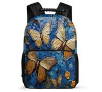 TPISLI Butterflies 3D Print Daypack for Children School Years 2-5 Butterfly Daypack for Kids and Teens Year 2-5, Adjustable Straps Padded Back Daily Essentials