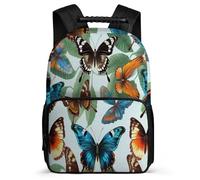 TPISLI Butterflies 3D Print Daypack for Students Primary School Butterfly Backpack 7-11 Year Olds Kids and Teens, Padded Back Soft Felt Details Daily Essentials