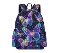 TPISLI Butterflies Backpack Teens Age 13 Butterfly Daypack Girls Age 14 Lightweight Durable 16.5 Inch Laptop Backpack Secondary School Hiking Travel Everyday Use