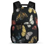 TPISLI Butterflies Daypack Primary Classes for Boys Girls School Years 2-5 Butterfly 3D Print Daypack Boys Girls, Soft Felt Details 1680D Fabric Outdoor Day Trips