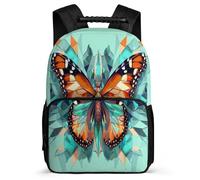 TPISLI Butterflies Rucksack for Boys Primary Classes Butterfly 3D Print Rucksack Primary Age 6-11 Girls Boys, Adjustable Straps Lightweight Outdoor Day Trips