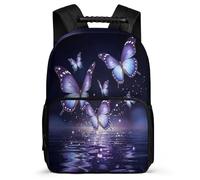 TPISLI Butterflies School Backpack for Kids and Teens Age 5-10 Butterfly Backpack for Kids and Teens School Years 1-4, Durable Side Pockets Short Trips