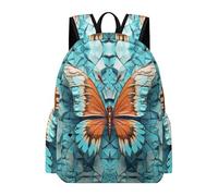 TPISLI Butterfly 3D Print Backpack Girls Boys 7-12 School Bag Butterfly Rucksack for Primary Classes, Lightweight Book Bag for Spring Outing and Daily Classes and Outdoor Study Days