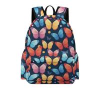 TPISLI Butterfly Backpack Girls Year 8 Butterflies Pattern School Bag Teens Year 9 Trendy Modern 11.6 Inch Laptop Daypack Secondary School Hiking Travel Outdoor Gift Everyday Use