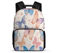 TPISLI Butterfly Daypack for Boys Girls Age 5-10 Butterflies 3D Print Daypack for Girls School Years 1-4, Adjustable Straps Sturdy Handle Back to School Gift
