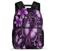 TPISLI Butterfly Pattern Backpack for Children Age 5-10 Butterflies Backpack for Kids and Teens School Years 1-4, Soft Felt Details Durable Travel Daily Use