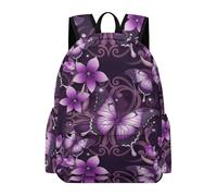 TPISLI Butterfly Pattern Backpack Girls 10 Year Olds Butterflies Daypack Boys Ages 9-13 Trendy Modern Hiking Bookbag Daily Use Junior School Hiking Day Trips Outdoor Gift