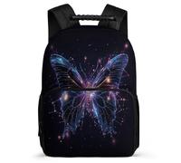TPISLI Butterfly Pattern Rucksack for Children 8-12 Years, Butterfly Print Bookbag for Girls Boys, Durable Backpack, Side Pockets, Padded Back, Travel Daily Use