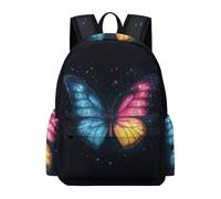 TPISLI Butterfly Print Daypack Kids Ages 7-10 3D Butterfly Rucksack Girls School Years 4-8 Durable Lightweight Spring Outing Backpack Primary School Travel Daily Use