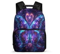 TPISLI Butterfly School Backpack for Kids and Teens Junior School Butterfly 3D Print Backpack Primary Age 6-11 Boys Girls, Adjustable Straps Sturdy Handle Outdoor Day Trips