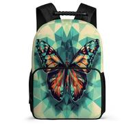 TPISLI Butterfly School Backpack for Kids Year 3-6 Butterfly 3D Print Backpack School Years 2-5 Kids and Teens, Adjustable Straps Sturdy Handle Short Trips