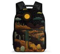 TPISLI Cactus Backpack for Boys Year 3-6, Plants Rucksack for Children, Lightweight School Bag, Side Pockets, Padded Back, Travel Daily Use