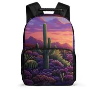 TPISLI Cactus Backpack for Kids and Teens Primary Age 6-11 Plants Rucksack for Girls Year 3-6, Soft Felt Details Padded Back Outdoor Day Trips